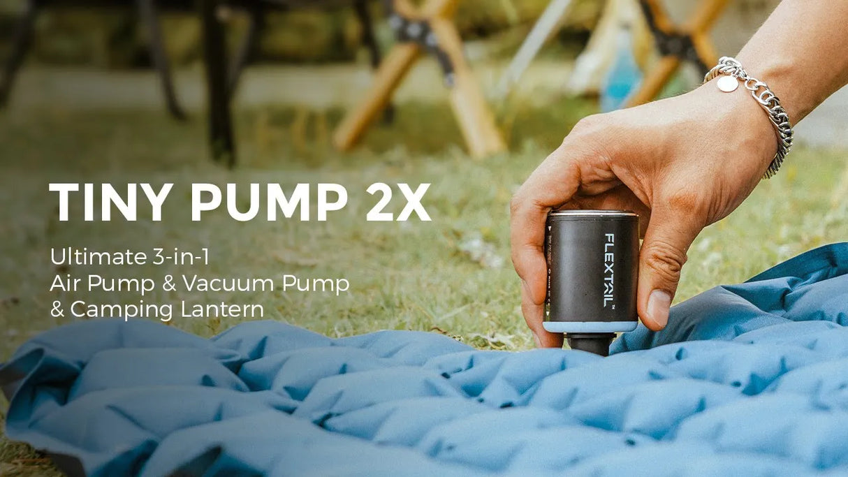 Tiny Pump 2X Outdoor Pump with Camping Lamp 戶外露營充氣泵 露營燈 (3色可選)