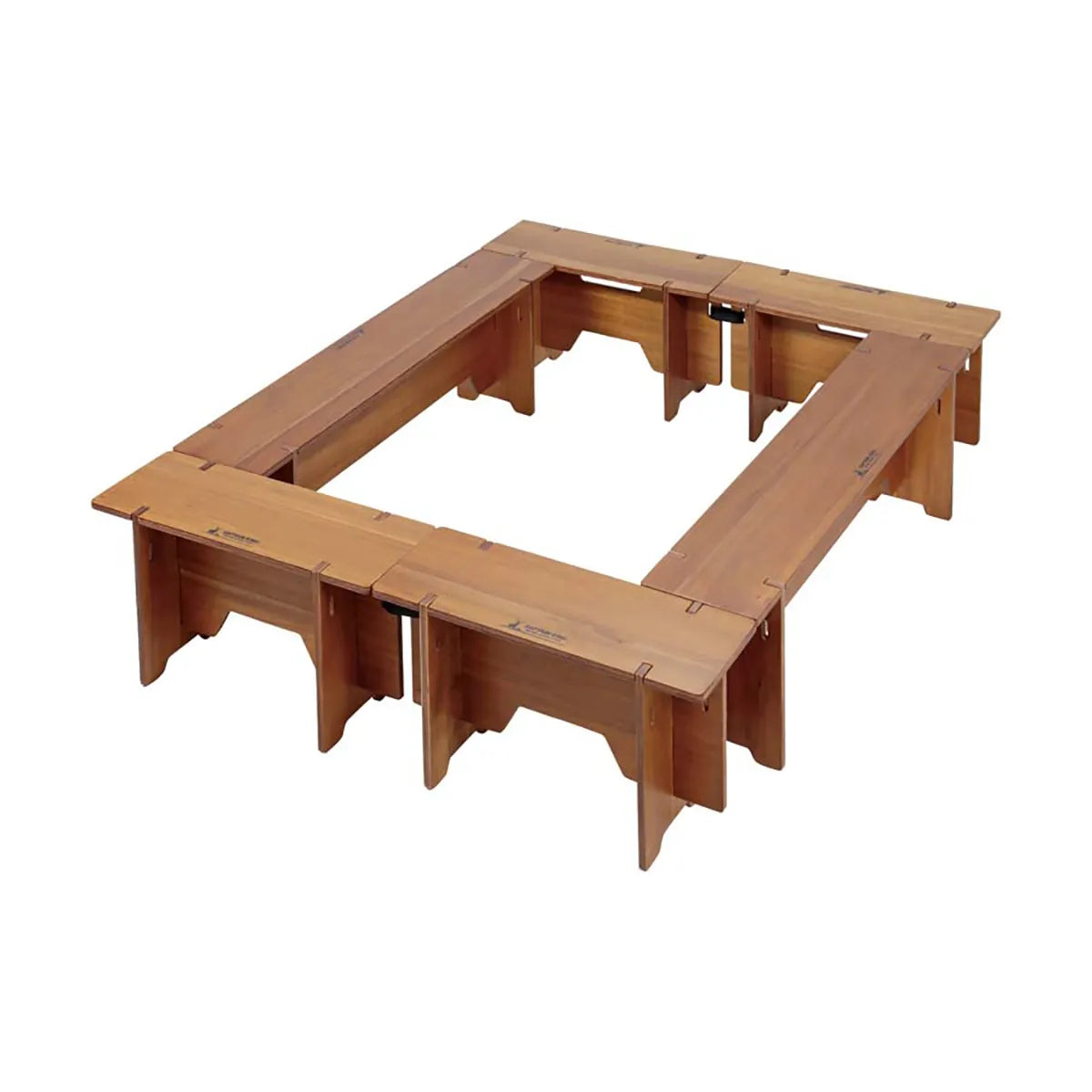 captain-stag-portable-wooden-table-6p-餐桌套裝-up-1048的第1張產品相片